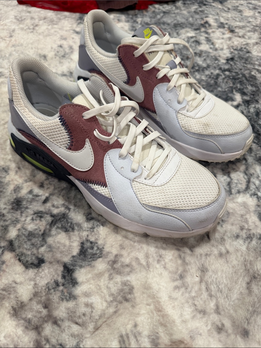 Nike White, Mauve & Gray Low-Top Sneakers